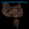 Western saddle in brown