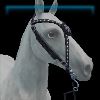 Gleaming Glamour red medallion bridle
