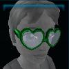 Christmas heart glasses
