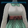 Turquoise polka dot dress