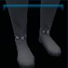Black fabric boots