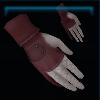 Red equestrian gloves