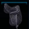 Black leopard print saddle