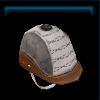 White and gray Winter helmet