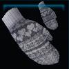 Soft gray mittens
