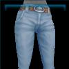 Rough blue jeans
